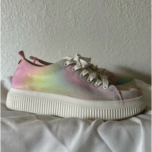 BP Sonnyfab Pastel Rainbow Tie-Dye Lace-Up Sneakers